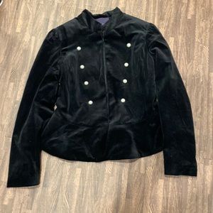 Woman’s velvet peplum jacket. SZ M
